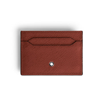 Portacarte Montblanc 5 tasche in pelle sartorial quercia rossa MISURA UNICA
