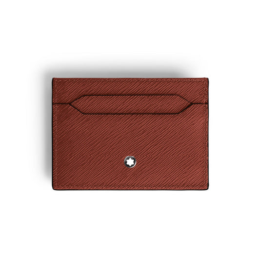 Portacarte Montblanc 5 tasche in pelle sartorial quercia rossa MISURA UNICA