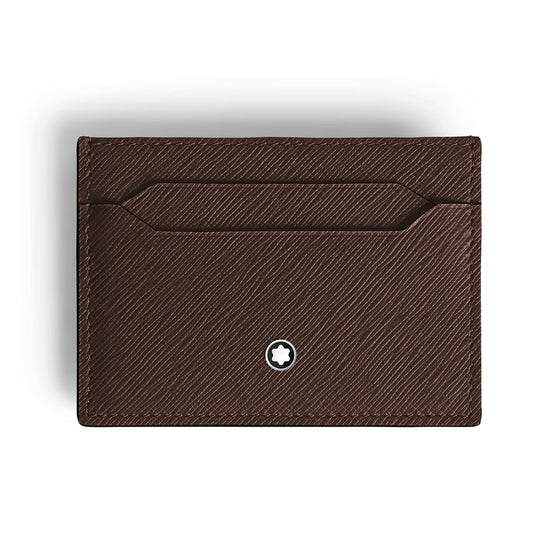 Portacarte Montblanc 5 tasche in pelle sartorial ebano MISURA UNICA