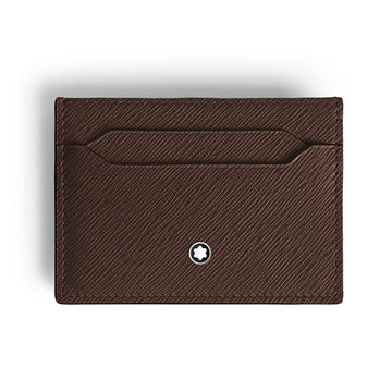 Portacarte Montblanc 5 tasche in pelle sartorial ebano MISURA UNICA