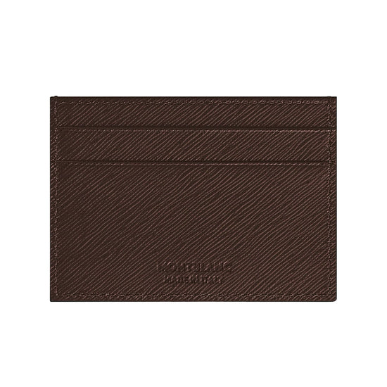 Portacarte Montblanc 5 tasche in pelle sartorial ebano MISURA UNICA