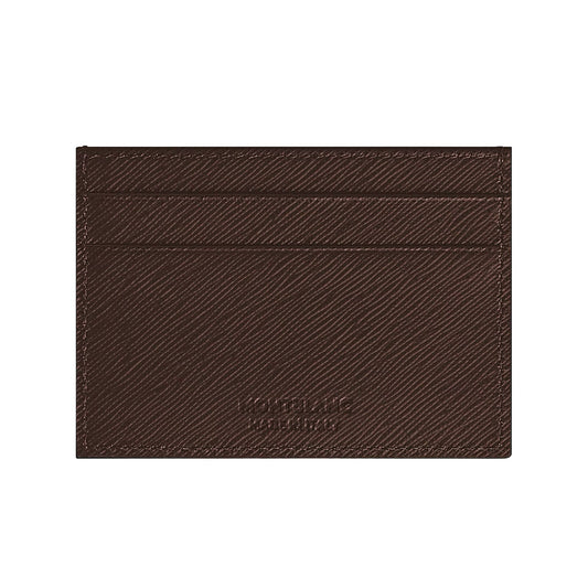 Portacarte Montblanc 5 tasche in pelle sartorial ebano MISURA UNICA