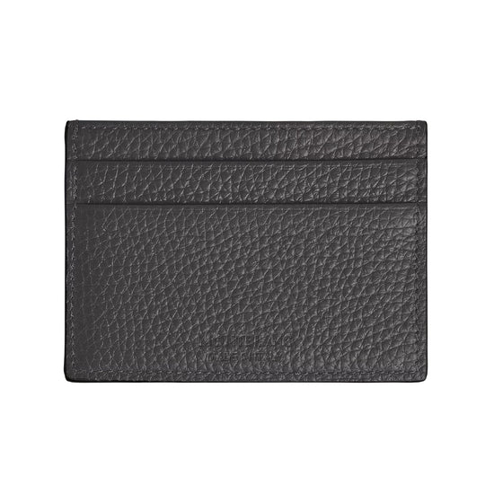 Portacarte Montblanc 5 tasche in pelle grigia con grana MISURA UNICA