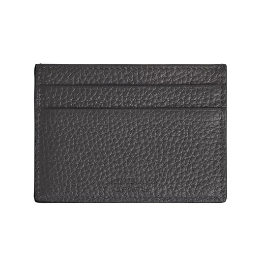 Portacarte Montblanc 5 tasche in pelle grigia con grana MISURA UNICA