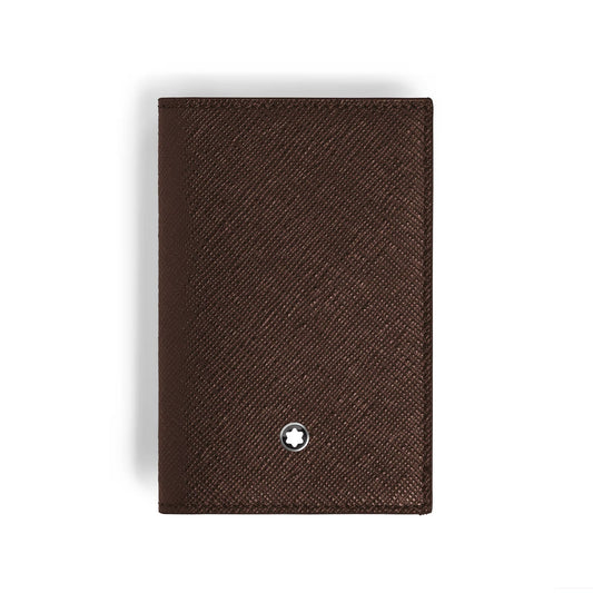 Portacarte Montblanc 2 tasche in pelle sartorial ebano MISURA UNICA