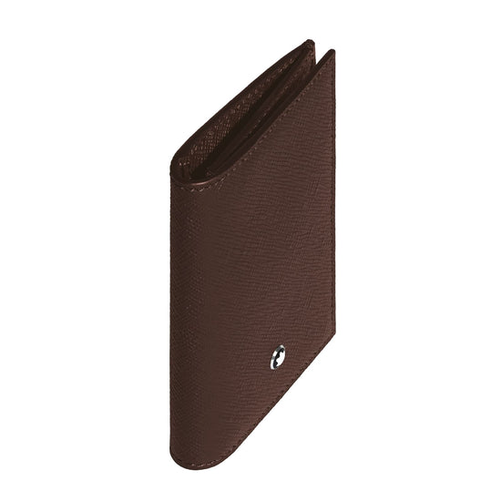Portacarte Montblanc 2 tasche in pelle sartorial ebano MISURA UNICA