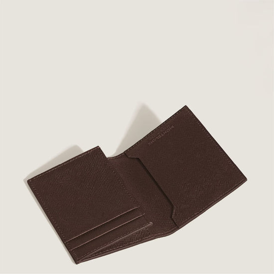 Portacarte Montblanc 2 tasche in pelle sartorial ebano MISURA UNICA