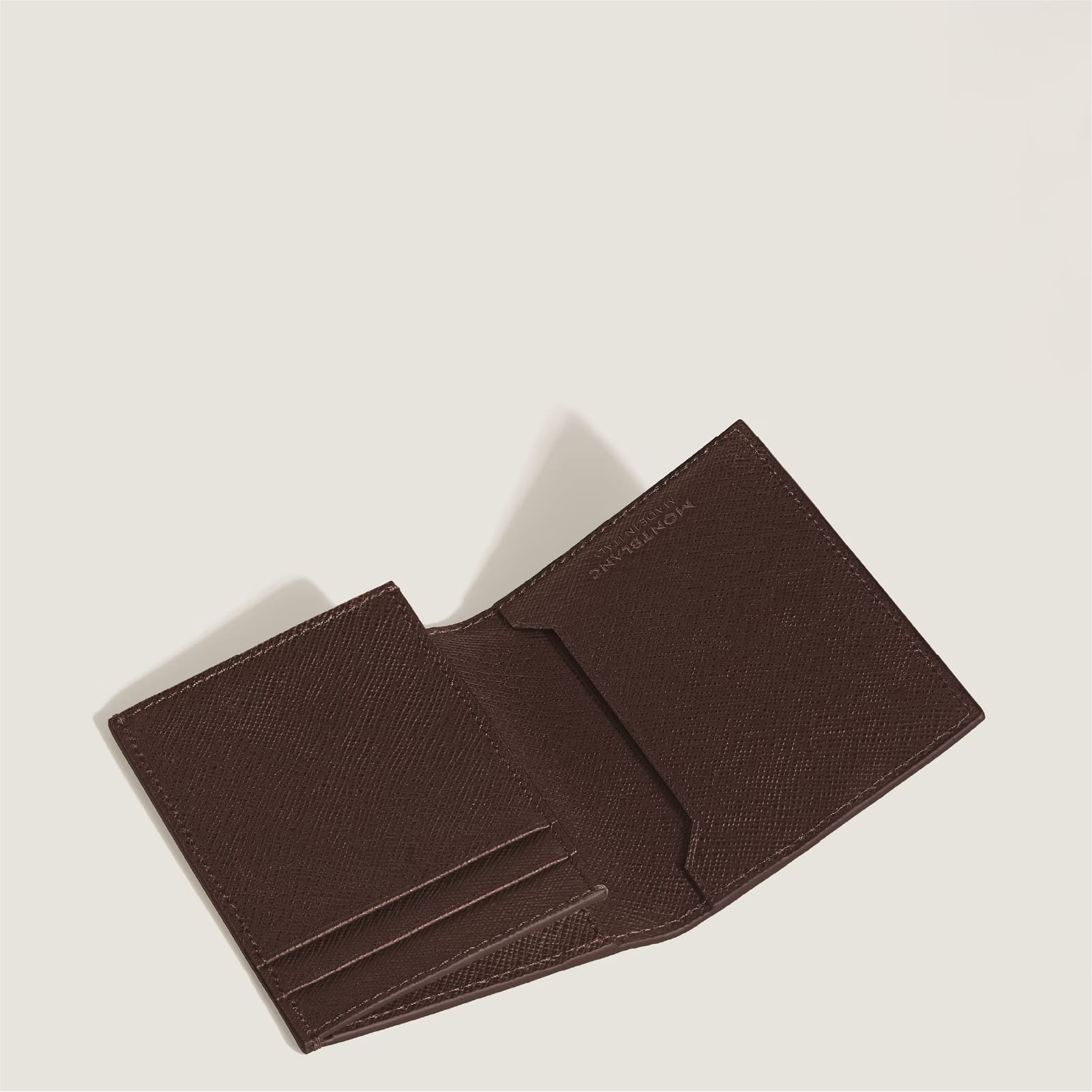 Portacarte Montblanc 2 tasche in pelle sartorial ebano MISURA UNICA