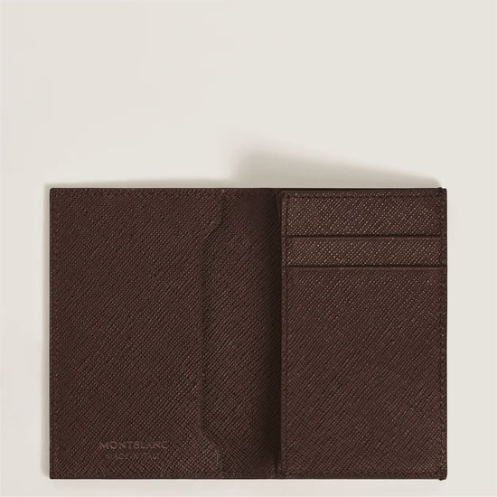 Portacarte Montblanc 2 tasche in pelle sartorial ebano MISURA UNICA