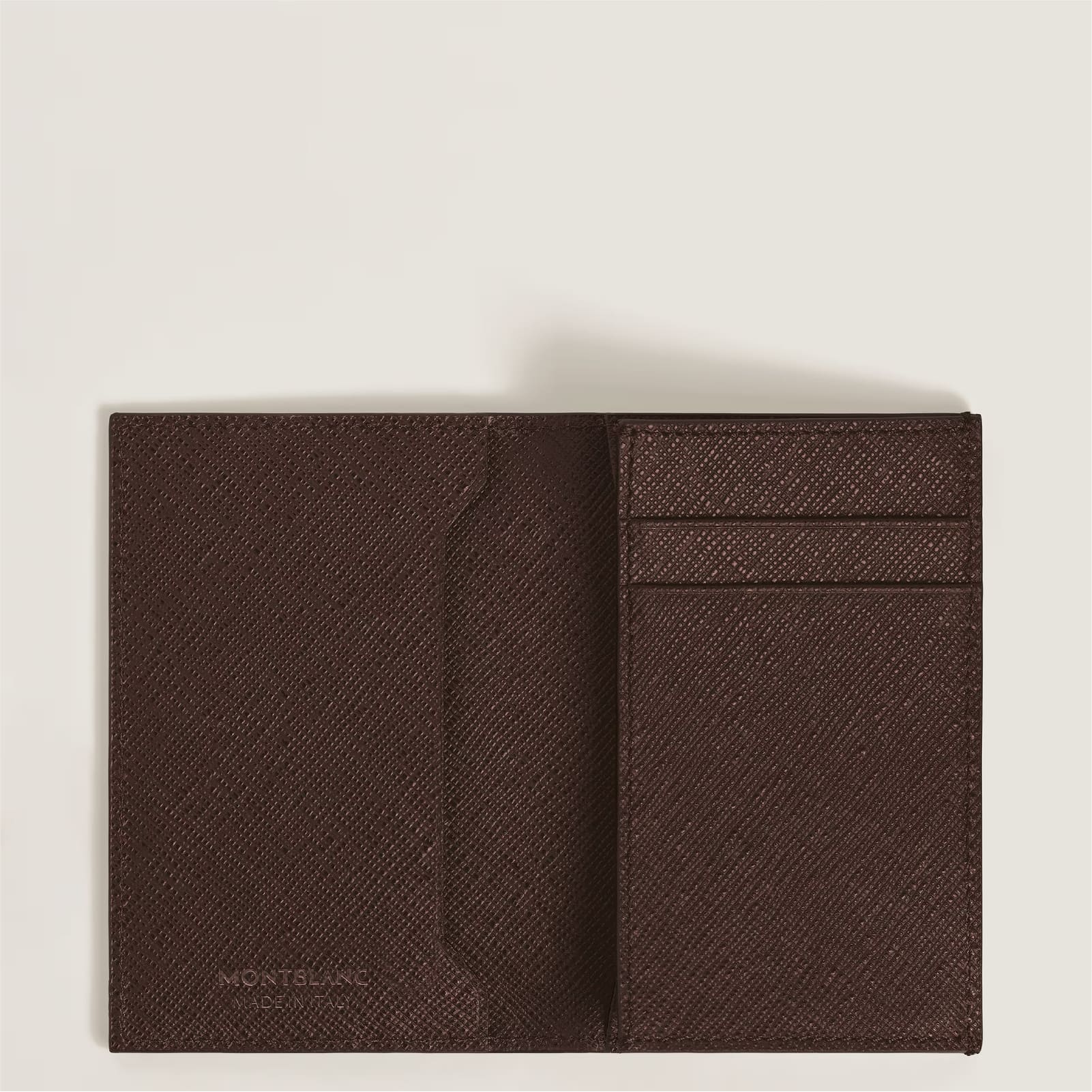 Portacarte Montblanc 2 tasche in pelle sartorial ebano MISURA UNICA