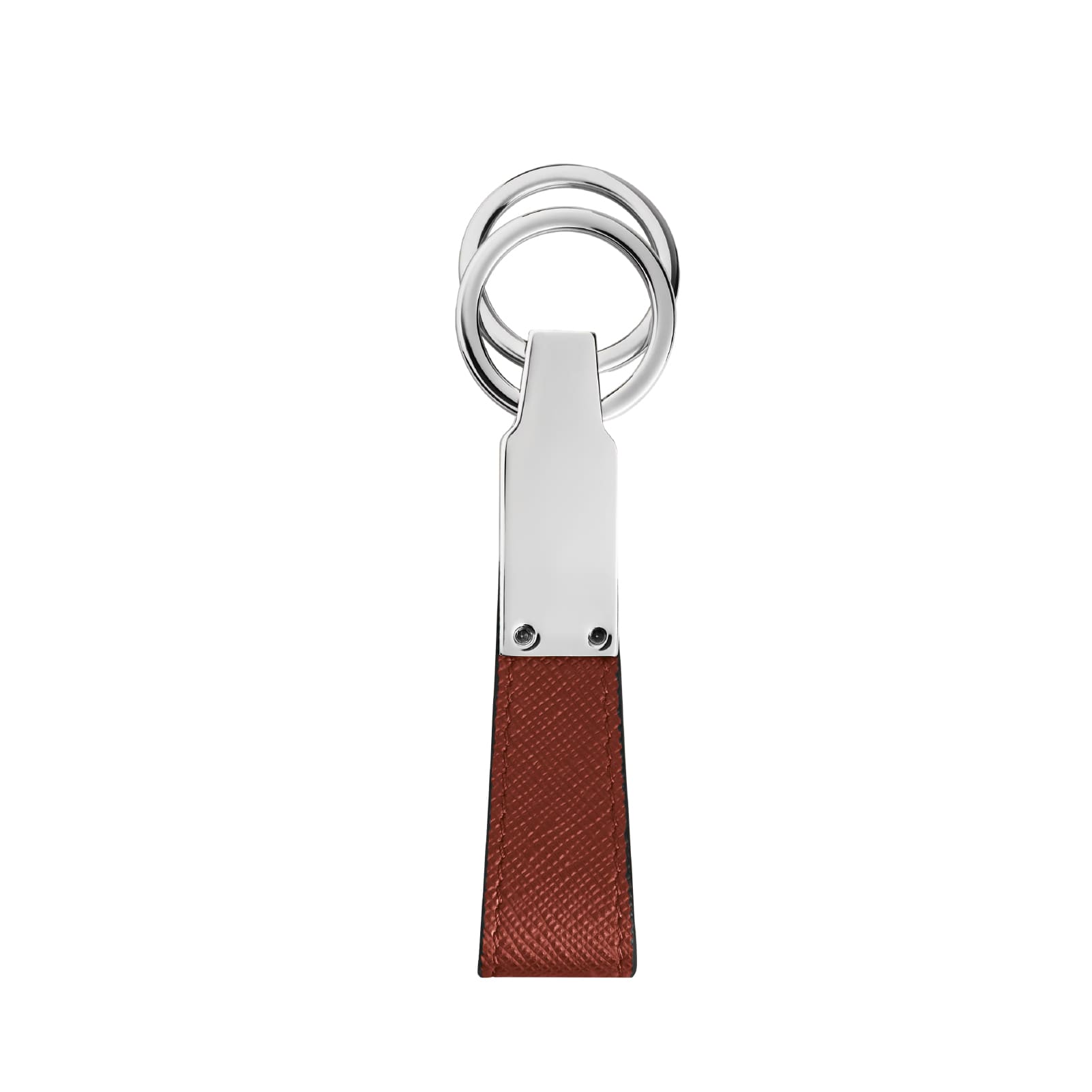 Portachiavi Montblanc in pelle sartorial color quercia rossa MISURA UNICA