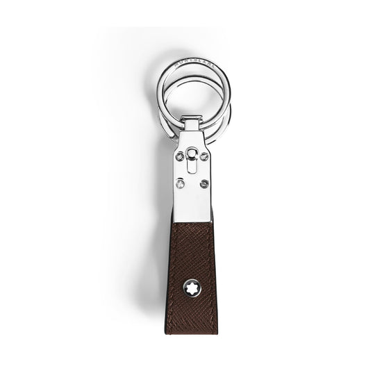 Portachiavi Montblanc in pelle sartorial color ebano MISURA UNICA