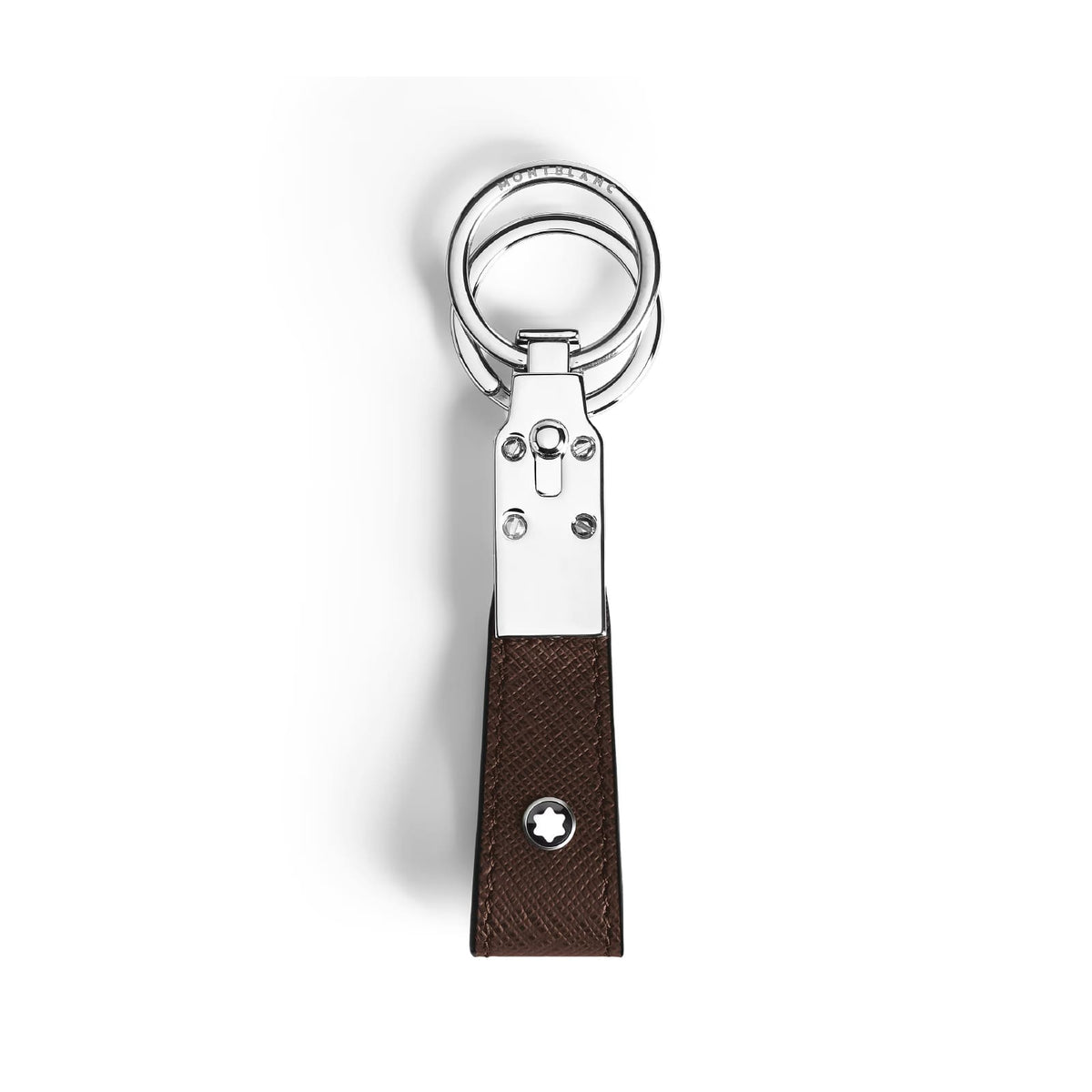Portachiavi Montblanc in pelle sartorial color ebano MISURA UNICA