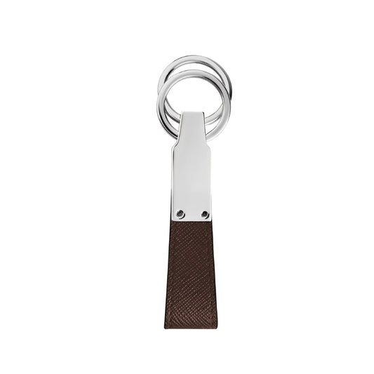 Portachiavi Montblanc in pelle sartorial color ebano MISURA UNICA
