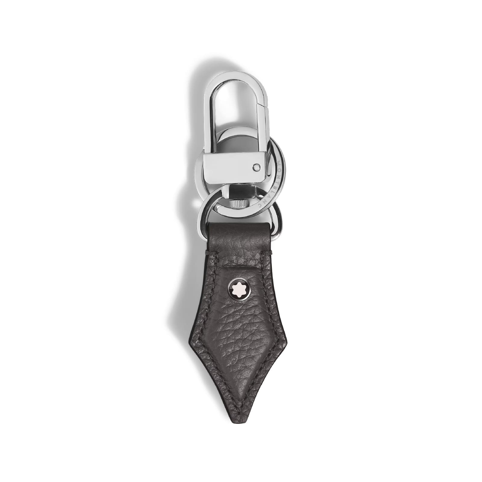 Portachiavi Montblanc in pelle sartorial forma di pennino nero MISURA UNICA