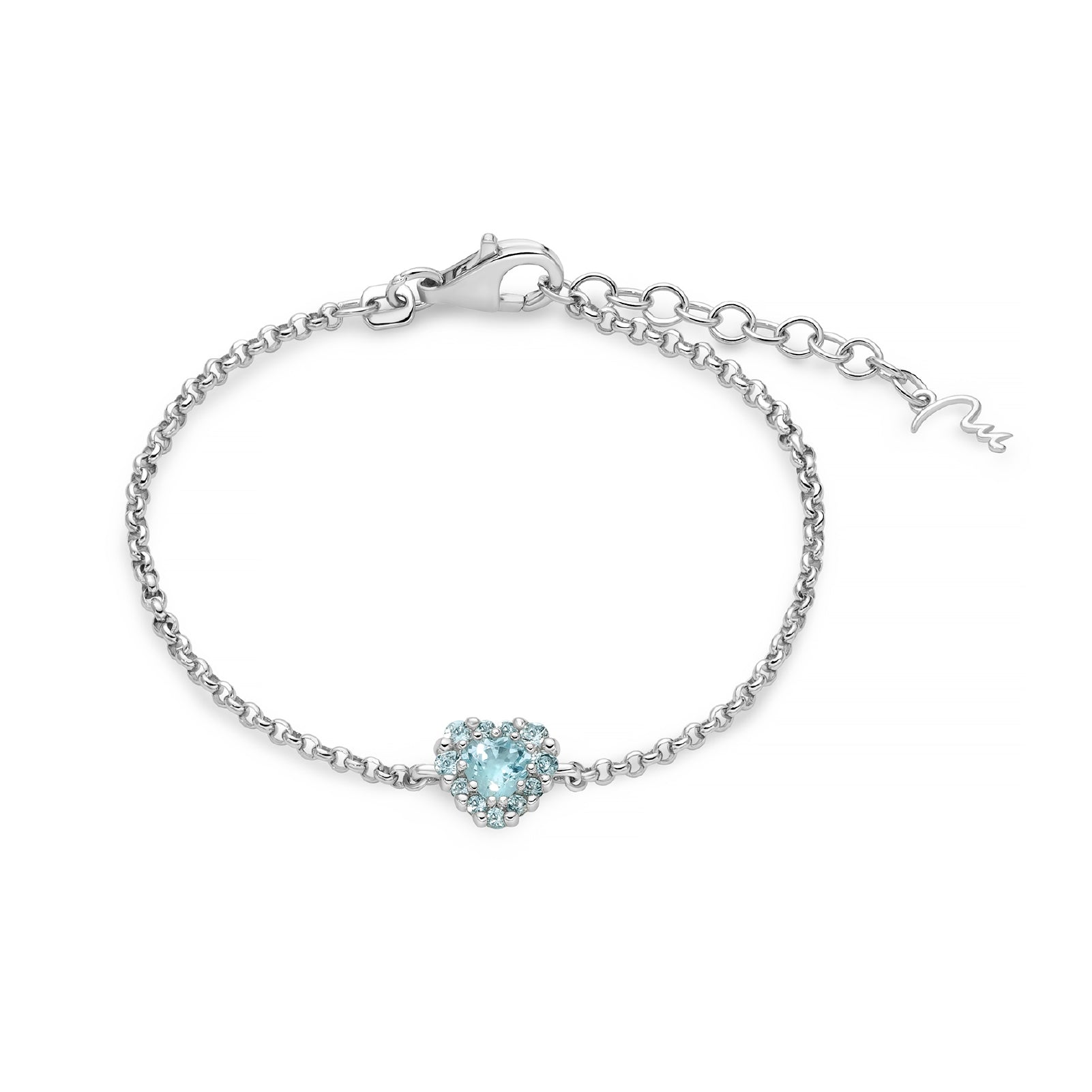 Bracciale Miluna in argento 925 con topazio azzurro da donna MI.BRD999
