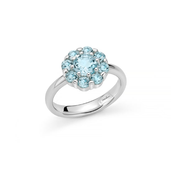 Anello Miluna in argento 925 con topazio azzurro da donna MI.LID3852