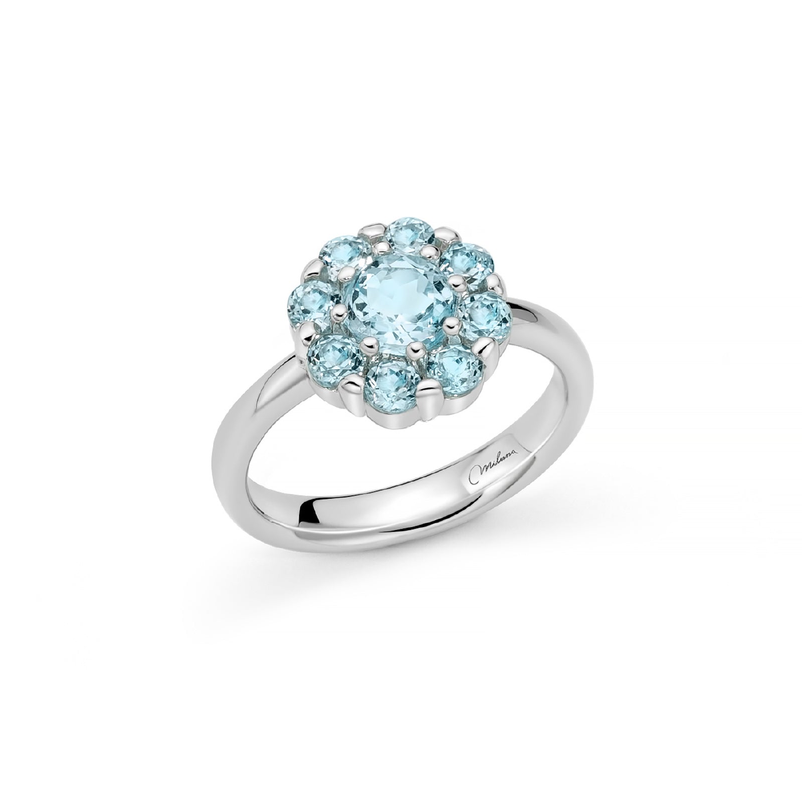 Anello Miluna in argento 925 con topazio azzurro da donna MI.LID3852