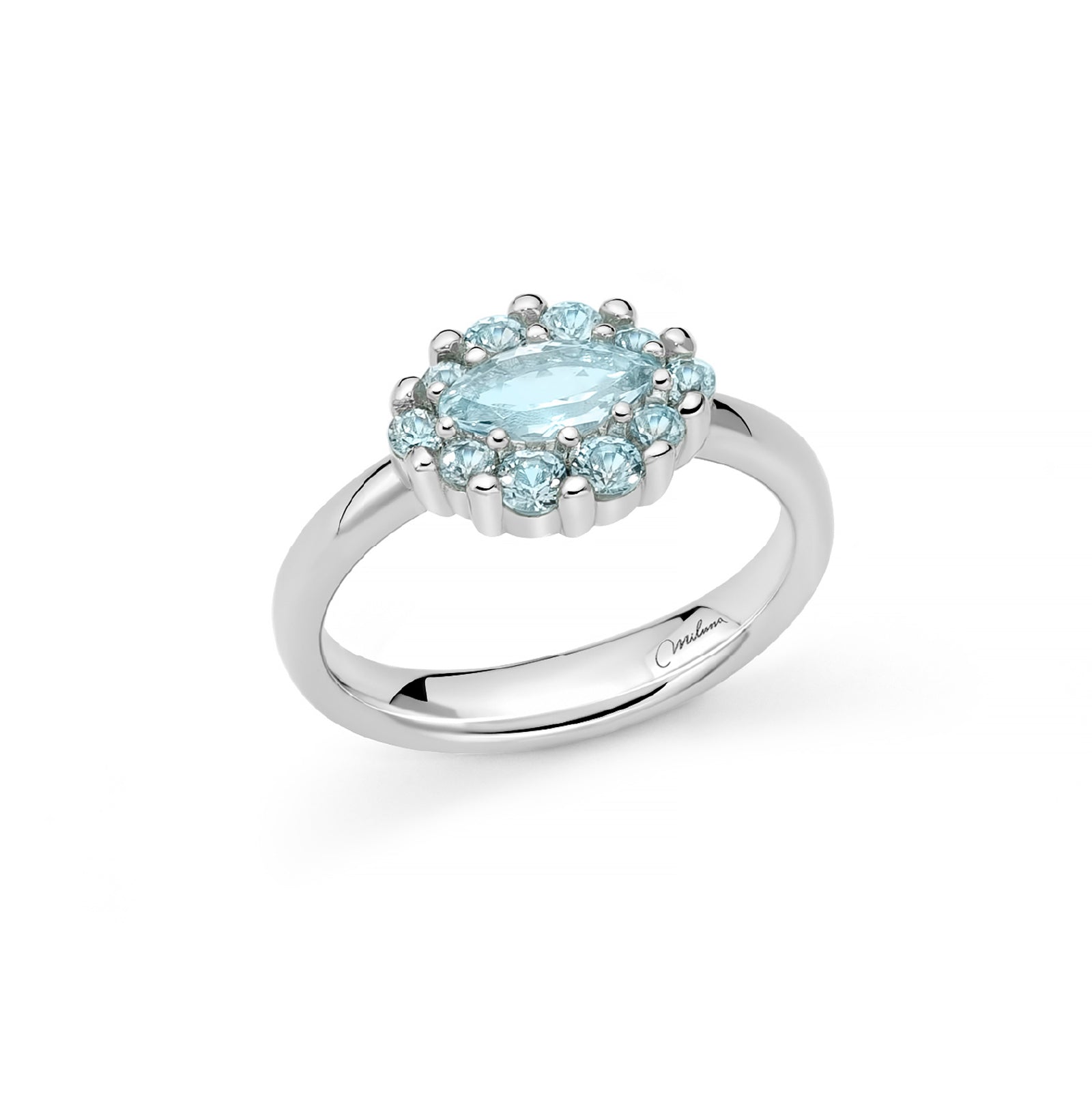 Anello Miluna in argento 925 con topazio azzurro da donna MI.LID3859