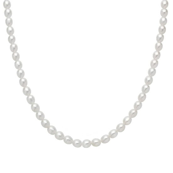Collana girocollo Miluna in argento e perle 5-5,5 mm donna MISURA UNICA