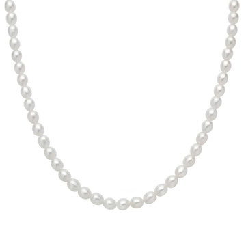 Collana girocollo Miluna in argento e perle 5-5,5 mm donna MISURA UNICA