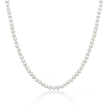Collana girocollo Miluna in oro bianco e perle 4-4,5 mm MISURA UNICA