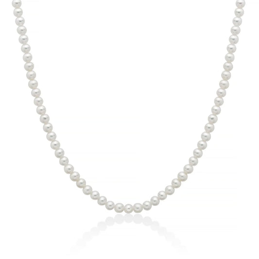 Collana girocollo Miluna in oro bianco e perle 4-4,5 mm MISURA UNICA
