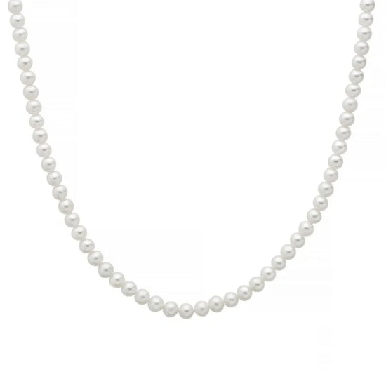 Collana girocollo Miluna in oro bianco e perle 5-5,5 mm MISURA UNICA
