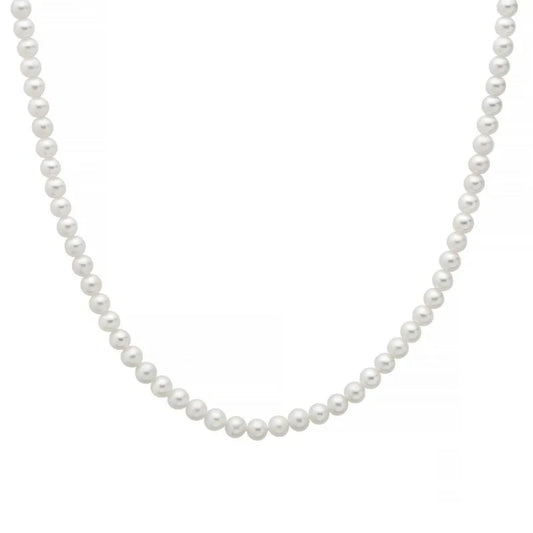 Collana girocollo Miluna in oro bianco e perle 5-5,5 mm MISURA UNICA