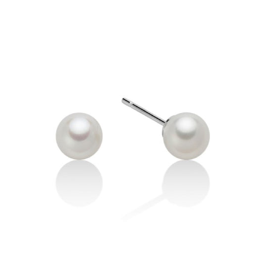 Orecchini donna Miluna in oro bianco 18kt con perle 6,5/7 MISURA UNICA