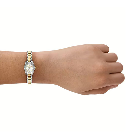 Orologio donna Michael Kors acciaio bicolor con cristalli MISURA UNICA