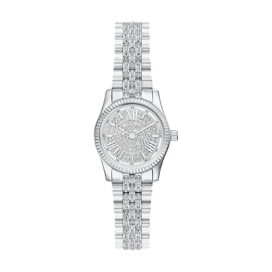 Orologio Michael Kors Petite Lexington acciaio argento e pavé MISURA UNICA