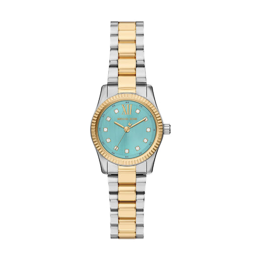 Orologio Michael Kors Petite Lexington quadrante azzurro e pavé MISURA UNICA