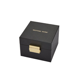 Cofanetto con orologio, orecchini e bracciale Michael Kors Lexington da donna in acciaio oro con cristalli MK1079SET