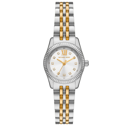 Orologio donna solo tempo Michael Kors Lexington acciaio oro, argento e cristalli MK4740-1