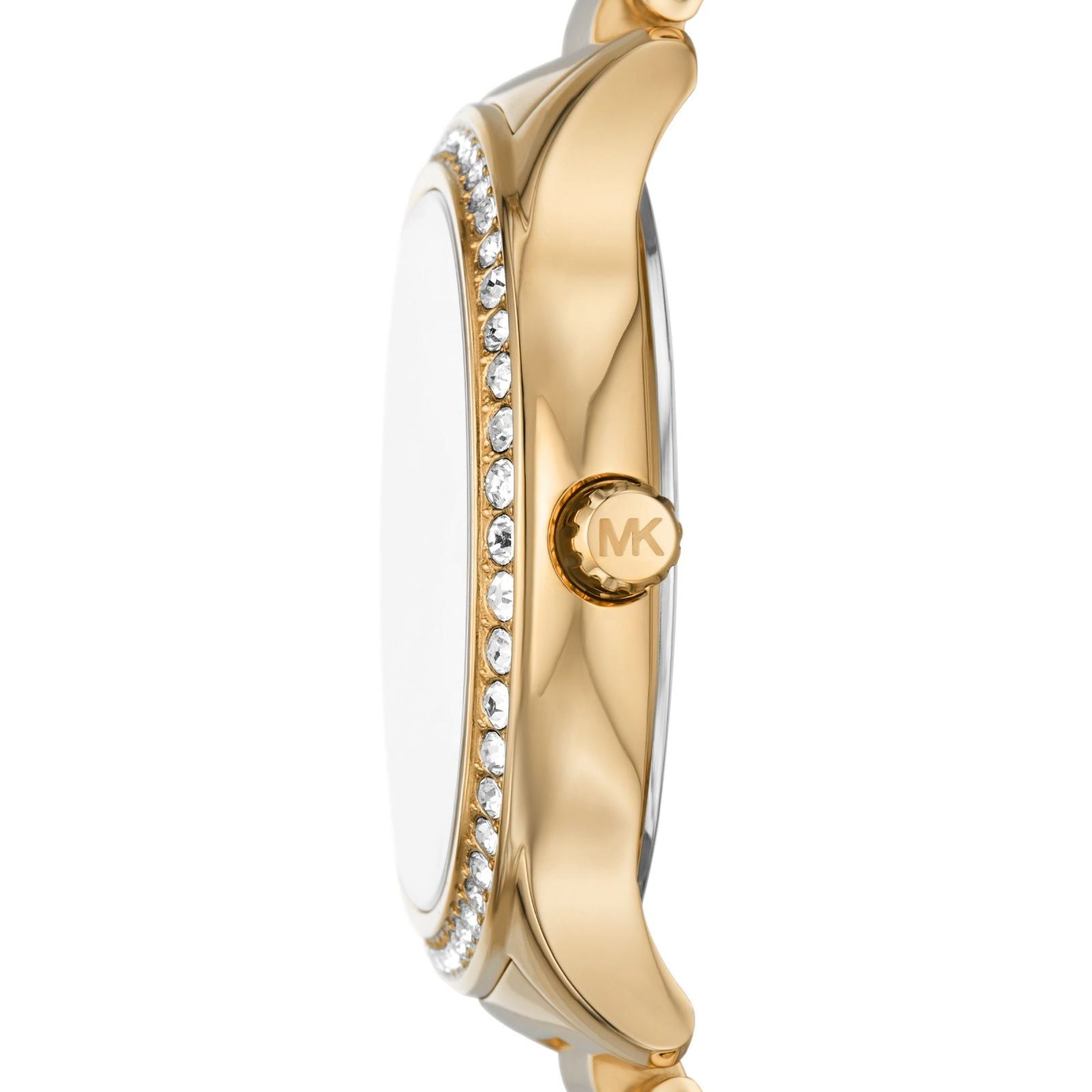 Orologio donna Michael Kors Sage acciaio dorato con cristalli e madreperla 38mm MK4805-3