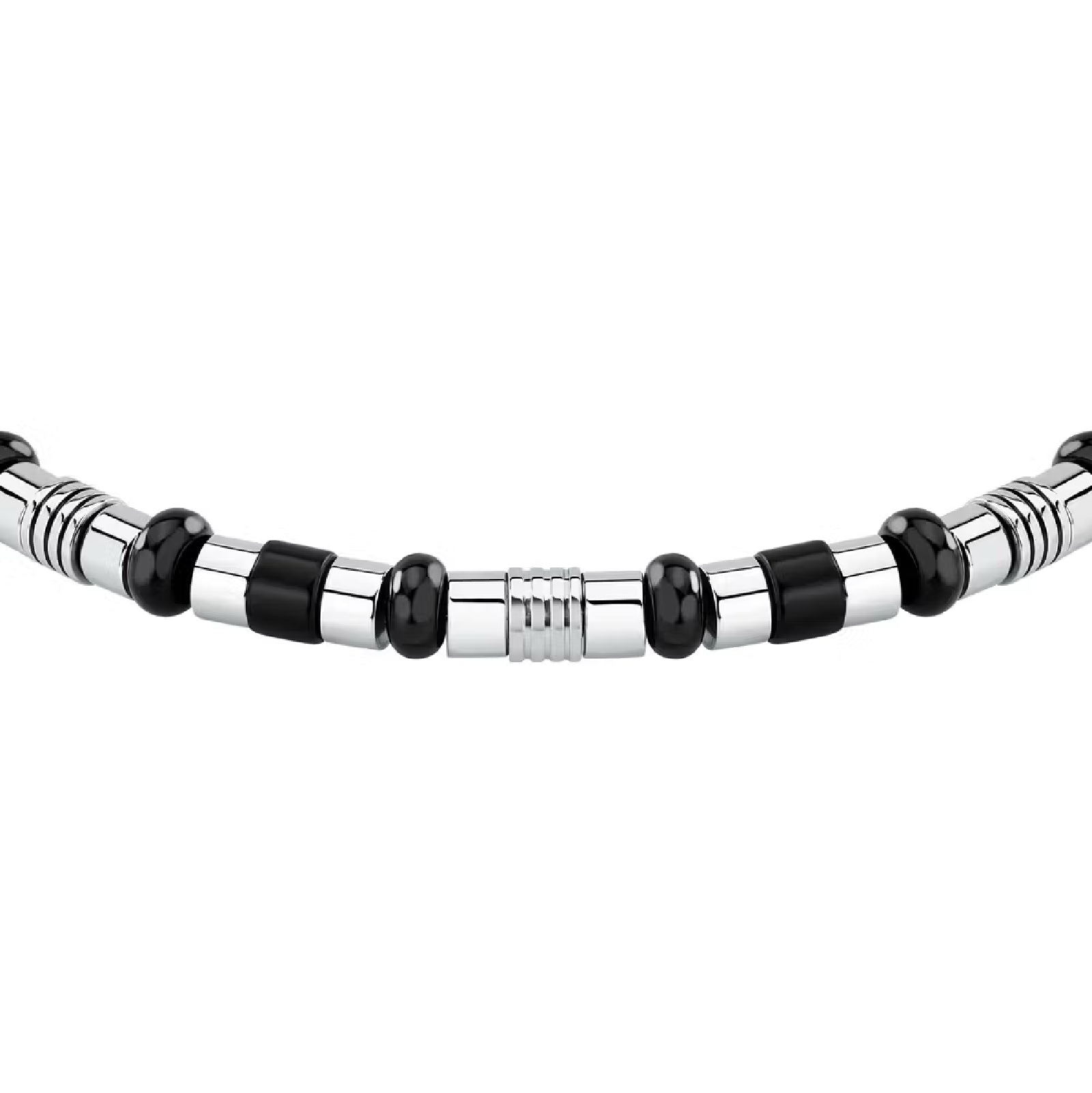Bracciale uomo Morellato in acciaio con pietre di onice Regolabile 19-22 cm