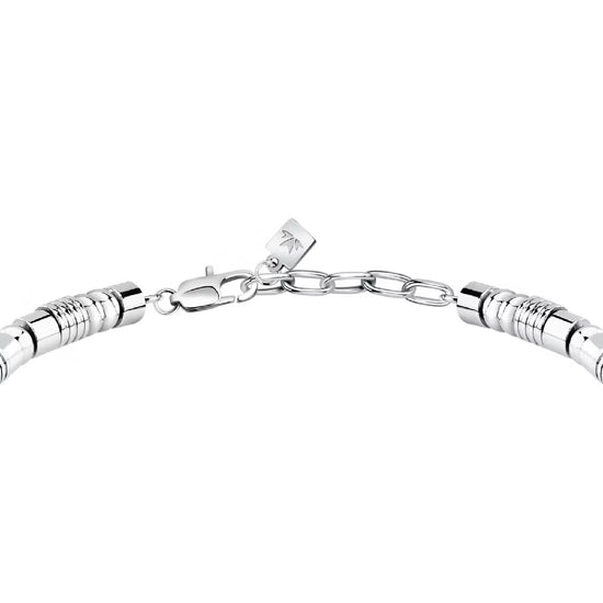 Bracciale uomo Morellato in acciaio con pietre di onice Regolabile 19-22 cm