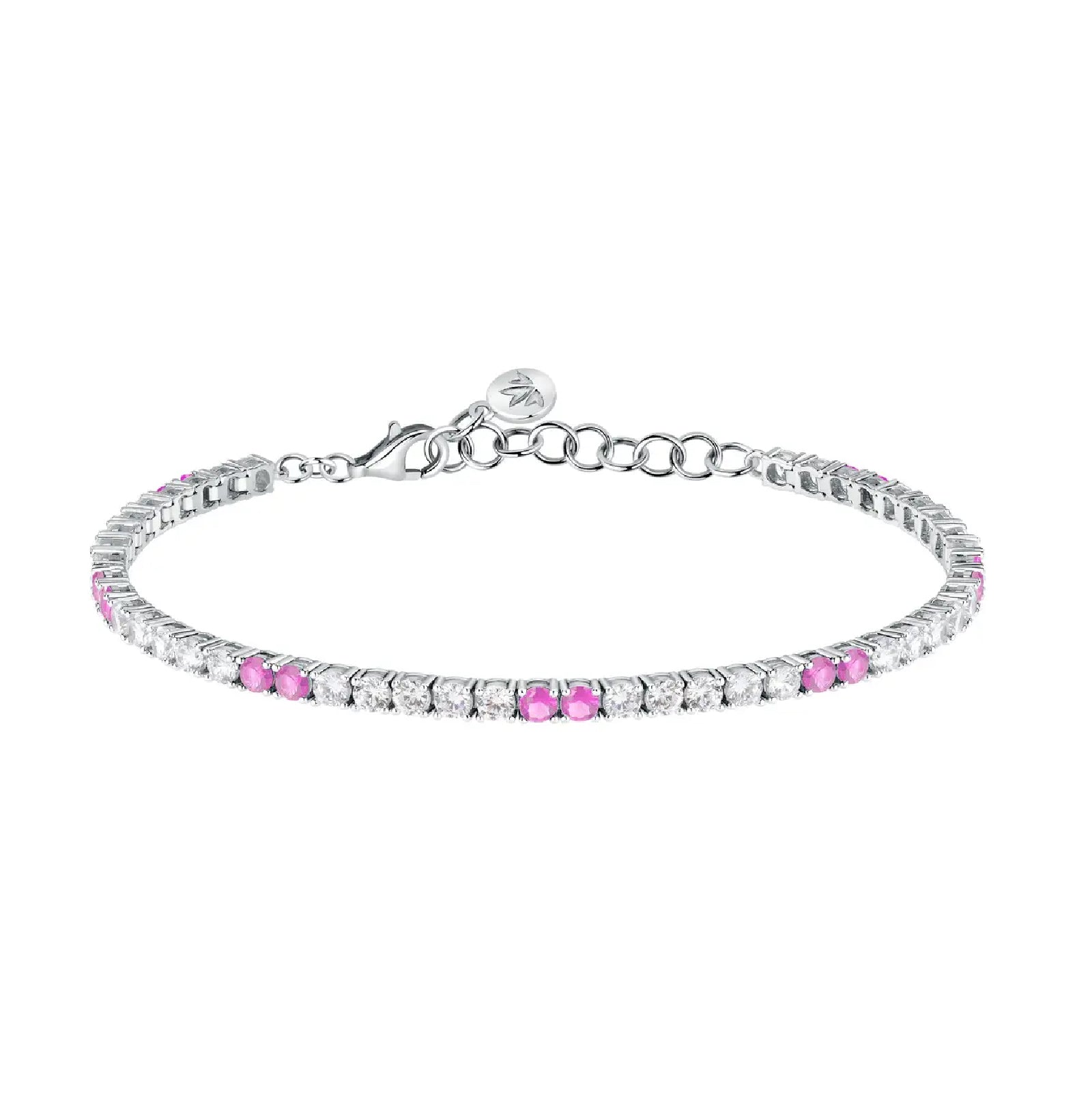 Bracciale tennis Morellato argento 925 e zirconi bianchi e rosa MO.AIW227