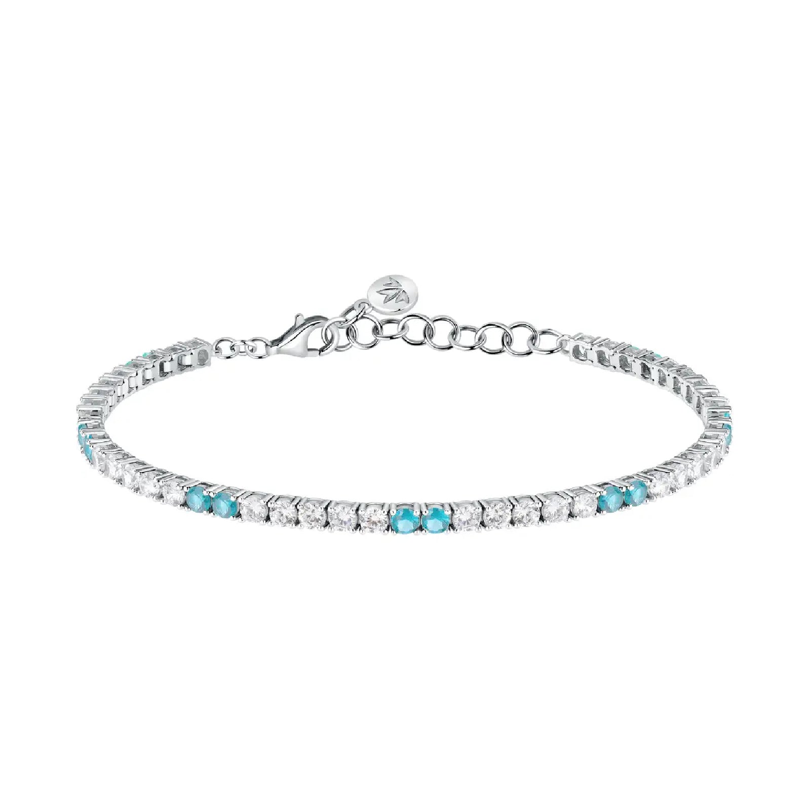 Bracciale tennis Morellato argento 925 e zirconi bianchi e blu MO.AIW228