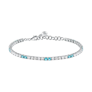 Bracciale tennis Morellato argento 925 e zirconi bianchi e blu MO.AIW228