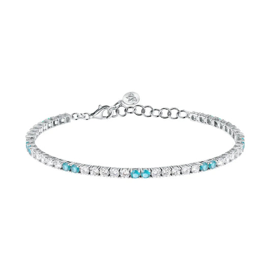 Bracciale tennis Morellato argento 925 e zirconi bianchi e blu MO.AIW228
