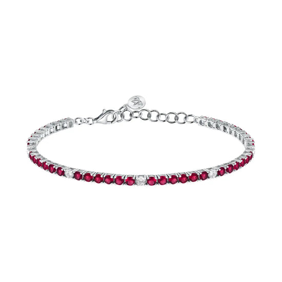 Bracciale tennis Morellato argento 925 e zirconi rossi e bianchi MO.AIW230