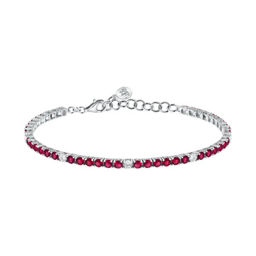 Bracciale tennis Morellato argento 925 e zirconi rossi e bianchi MO.AIW230