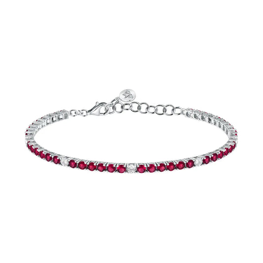 Bracciale tennis Morellato argento 925 e zirconi rossi e bianchi MO.AIW230
