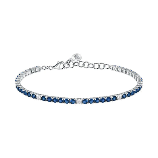 Bracciale tennis Morellato argento 925 e zirconi blu e bianchi MO.AIW231