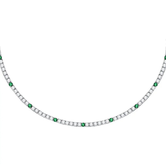 Collana girocollo Morellato in argento 925 con zirconi verdi MO.AIW243