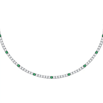 Collana girocollo Morellato in argento 925 con zirconi verdi MO.AIW243