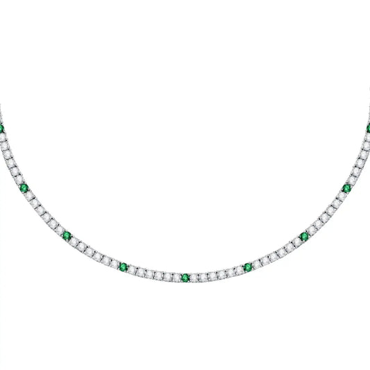 Collana girocollo Morellato in argento 925 con zirconi verdi MO.AIW243
