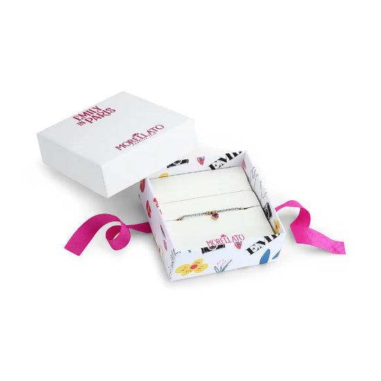 Bracciale con pendente Morellato in acciaio con zircone rosa MO.AIX31